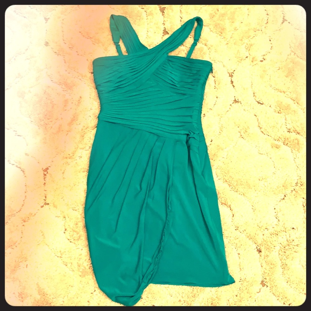 Nice teal ruffled dress